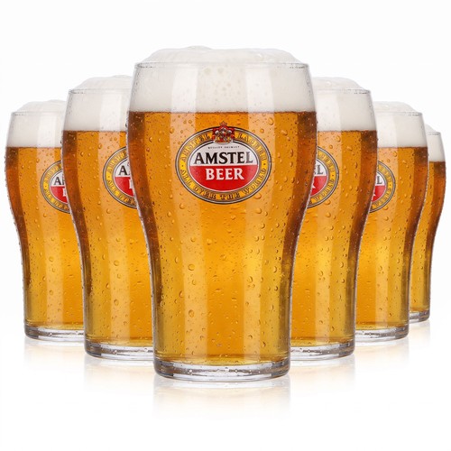 Amstel bier glas - 6x,