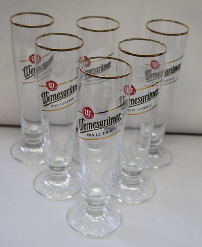 Wernesgrüner bier glas - 6x,