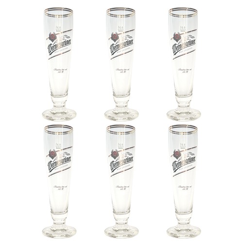 Wernesgrüner bierglas - 6x,