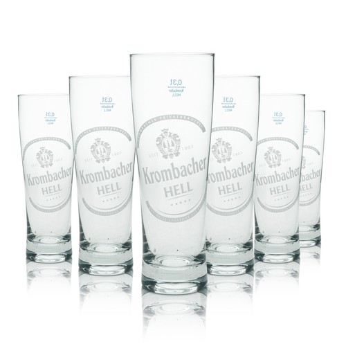 Krombacher bier glas tulpe - 6x,
